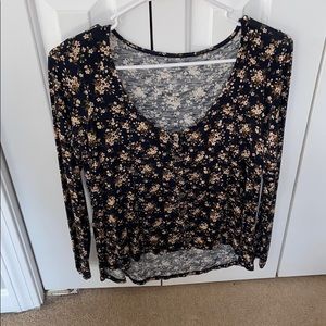 flowered long sleve shirt